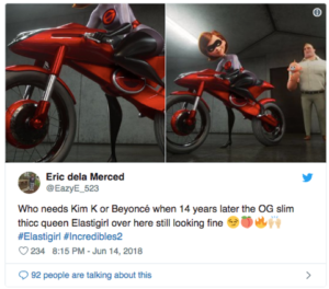 Tweet: Uproxx - thicc Elastigirl